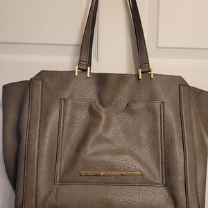 Womens Gift Steve Madden Taupe Leather Tote Bag